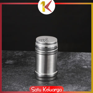 SK-C1265 Tempat Bumbu Dapur Stainless Tutup Putar Serbaguna / Tempat Merica Gula Lada / Wadah Garam