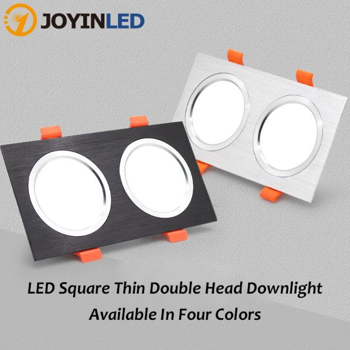 Led DoubleHead Downlight Trần lưới tản nhiệt đèn hình chữ nhật