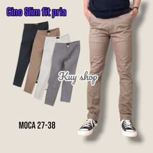CELANA CHINO PANJANG PRIA  CHINOS PREMIUM SLIM FIT STRETCH MELAR CASUAL FORMAL KERJA KANTOR HARIAN