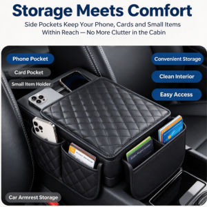 Car Armrest Box Cover Center Console Armrest Pad Storage Organizer Protective Height Increase Cushion Auto Interior Accessories