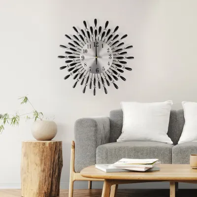 Jam Dinding 3D Quartz Clock Creative Luxury Diamond 38cm