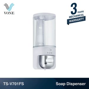 VONE Tempat Sabun Cair Soap Dispenser Gantung Wall Tembok White Chrome