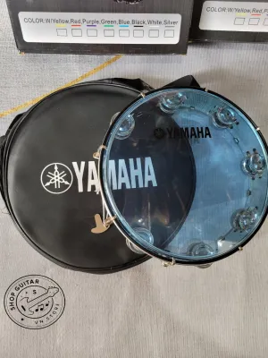 Trống gõ bo nhựa xi khoá dẹp có viền đen bảo vệ 27cm tambourine trống lục lạc