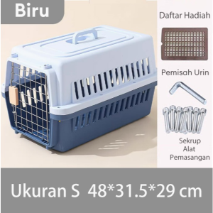 Pet Cargo Kokoh Kuat Hampa Udara - Kandang Kucing/Anjing Bisa untuk Bagasi Pesawat Travel Aman