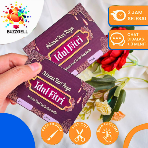 3 8-15 Buzz Gell Card Custom Lebaran Kartu Ucapan Selamat Hari Raya Idul Fitri Free Desain