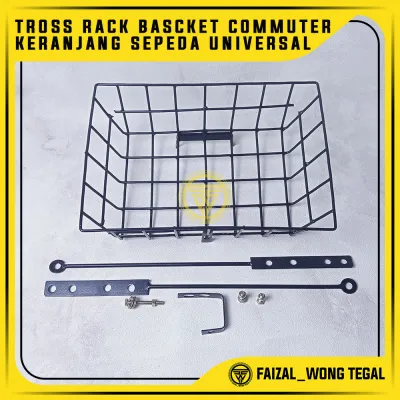Keranjang Sepeda Crhome Hitam Tross Rack Bascket Commuter Universal MTB Federal Fixie