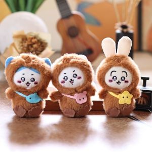 Cartoon Cute Chiikawa Capybara Series Pendant Hachiware Usagi Plush Self-deprecating Bear Bag Pendant Plush Toy Gift