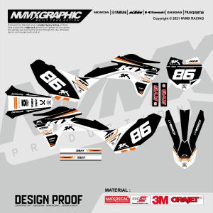 DECAL KLX GORDON FULL BODY BISA CUSTOM NAMA DAN NOMOR
