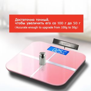 Newest Digital LCD Electronic Weighing Scale with Temperature measurement free Battery&Ruler