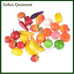 Eelux 10 món đồ chơi nhà bếp rau quả mô phỏng nhỏ đồ chơi trẻ em giả vờ
