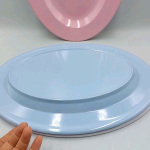 (14นิ้ว)จานเมลามีน จานขนาดใหญ่ จานทรงรี จานเปล จานใส่ปลาทั้งตัว แพ็คละ 3ใบ