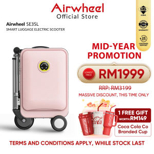 Airwheel SE3SL Smart Ridding Travel Luggage Smartphone APP control Scooter Wireless Ride Boarding Travel Bag Rideable Luggage 20L Begari Berbasikal untuk Perjalanan