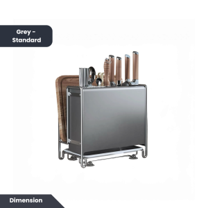 Easyhome.sg Kitchen Knife Organizer Multi-Function Knife Rack Cutlery Holder Cutting Board Pot Lid Storage