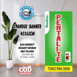 Spanduk Banner 40x60  Pertalite Simpel Bisa Request Desain & Ukuran