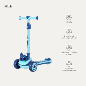 Kidztime Childrens 3D Foldable Twist Scooter with Height Adjustment
