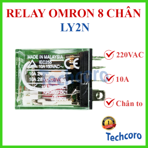 Relay trung gian 220V 10A Omron LY2N 8 chân to Relay Omron LY2N