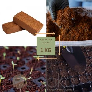 media semai cocopeat block 1 kg super kering siap pakai LOW EC MENGEMBANG- media tanam hidroponik