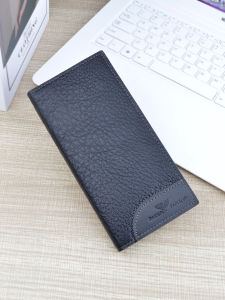 Daiqisi Dompet Panjang Pria 6078-3 Muat Banyak Kartu Bahan Kulit Sintetis Tebal Kilat Lilin