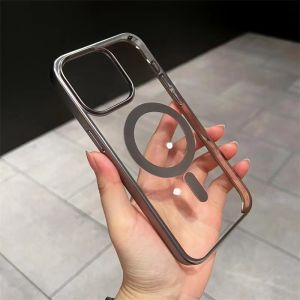 Ốp điện thoại Titan từ tính trong suốt KOLEAD IP66 - Màu titan tự nhiên - Hỗ trợ sạc không dây dành cho iPhone 15/15 Pro/15 Promax