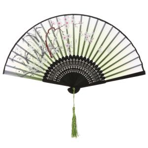 MODERNLUX Quà Tặng Elegent Hoa Mô Hình Trang Trí nội thất Khiêu vũ Đạo Cụ Biểu Diễn Cầm tay Quạt cầm tay Bamboo Folding Fan Trung Quốc Vẽ Tranh Theo Phong Cách