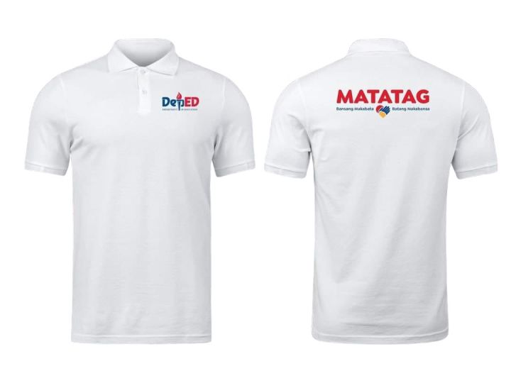 High Quality/ Premium DRIFIT WHITE POLO SHIRT with DepED MATATAG Logo ...