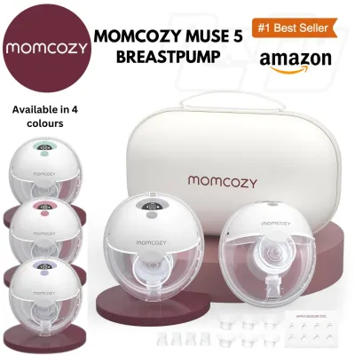 Momcozy Breast Pump Hands Free M5 Wearable Breast Pump of Baby Mouth Double-Sealed Flange with 3 Modes & 9 Levels Electric Breast Pump Portable - 24mm