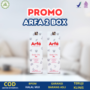 [BPOM RESMI] PROMO 2 BOX Arfa Baby oil - Minyak telon alami menjaga kesehatan kulit bayi