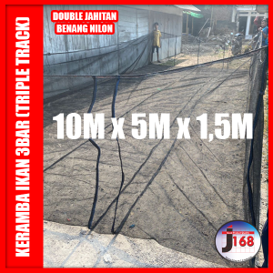 Promo Terbaru Keramba Ikan Modern Waring Jaring RK 3 bar atau Kasa hijau siap pakai ukuran 10x5x15