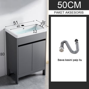 Wastafel lemari kamar mandi aluminium kabinet kamar mandi modern jian dasi ruang wastafel keramik kombinasi kabinet wastafel air termasu