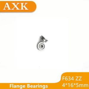Rushed New Arrival 10pcs F634zz Flange Bearing 4x16x5 Mm F634 Z Zz Miniature Deep Groove Ball Radial