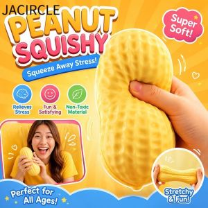 JACIRCLE Peanut Stress Ball Set Crunchy Squeeze Squishy Toy Buttery Soft TPR Sensory ASMR Fidget