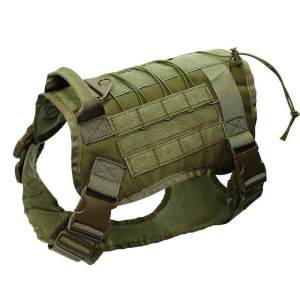 Sentexin Tactical Service Dog Vest Breathable Dog K9 Harness Adjustable Training Molle Dog Tactical Harness for Medium Large Dogs