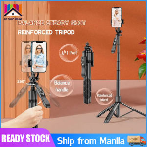 [Original 24 hours delivery]1.7meters Tripod Bluetooth Selfie Stick Gimbal Stabilizer Tripod Stand Foldable Monopod 1530mm Extra Long Selfie Stick Remote Control  with  1/4 Adapter for Gopro Action Cameras phones