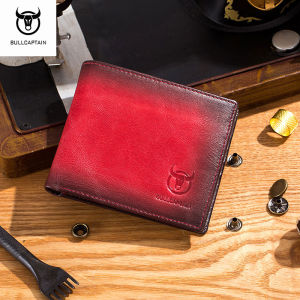 BULLCAPTAIN High Quality Genuine Leather Wallet Mens Business Casual Multi-card Slot RFID Function Card Holder Japanese and Korean Style Fashion Wallet