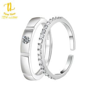 TINO TINO Cincin Couple Permata Zirconia WJ100 Couple Wedding Ring Cincin Nikah Permata