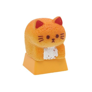Unique Kitten Bread Keycap Cartoon Resin Keycaps for Mechanical Keyboards Gift for Gamers and Keyboard Enthusiasts