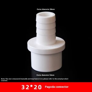 ASRV PVC Hose Connector Pagoda Straight Joint Socket Straight Thickened Plastic Accessories Aquarium Fish Box Accessories