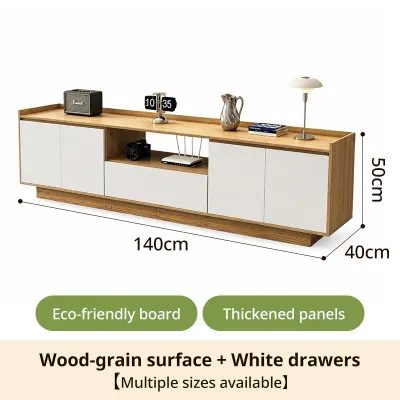 Wall Hanging Floating Media Console Wooden TV Rack with Enclosed Storage Space Saving Furniture for Small Apartment Home