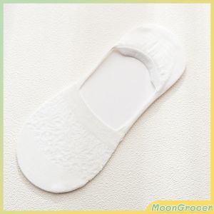 M.Grocer Lace Breathable Womens Invisible Non-Slip Boat Socks Ice Silk Cotton Soles Boat Socks
