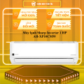 Máy lạnh Sharp Inverter 1 HP AH-XP10CMW - GIAO TOÀN QUỐC - CHỈ MIỄN PHÍ HCM. 