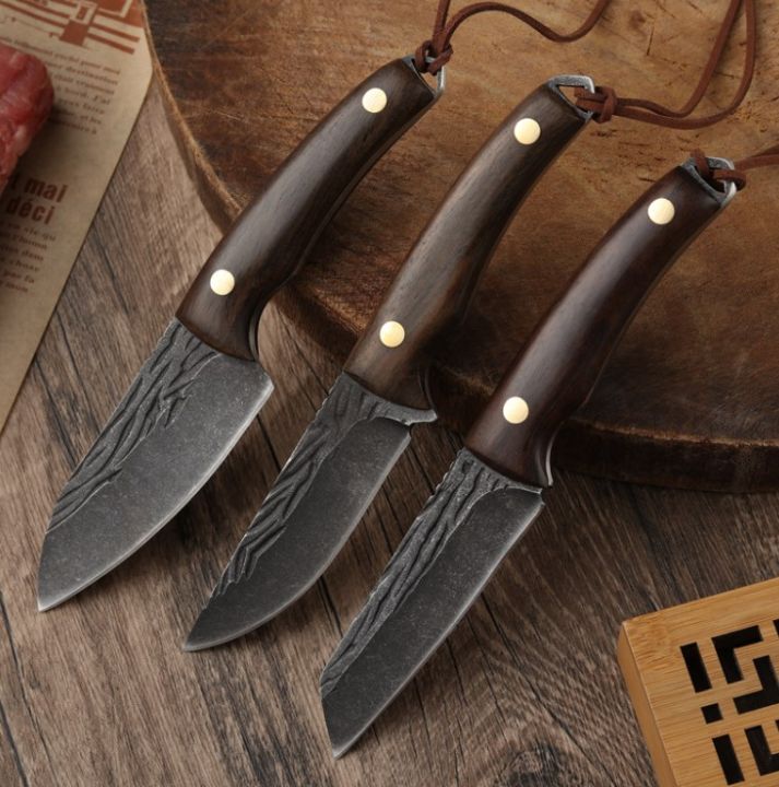 Forged outdoor straight knife Mongolian mutton eating knife multi ...