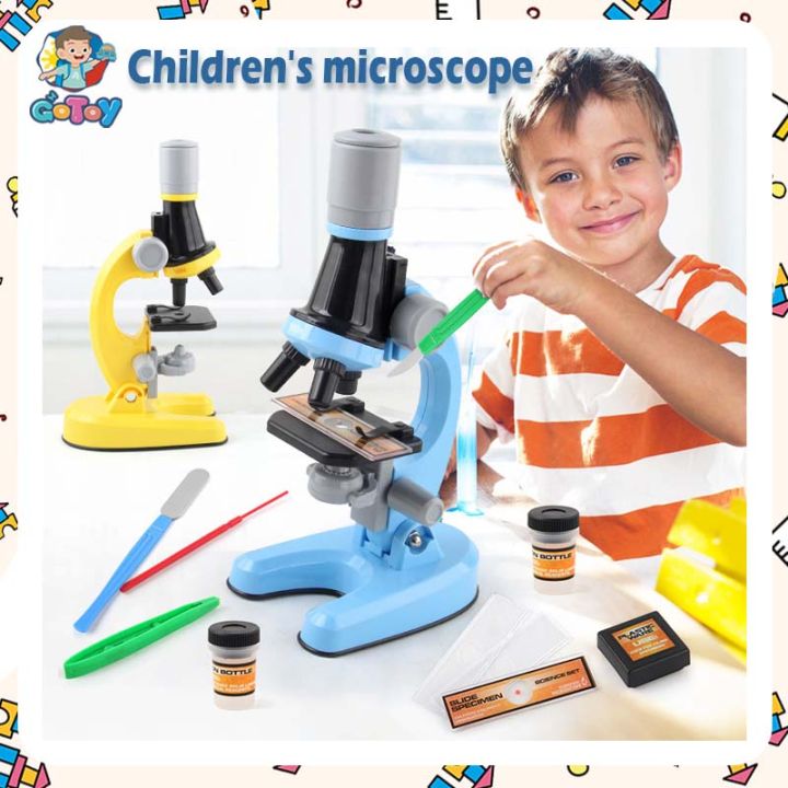 【4 Designs】Children 1200X Microscope Kit Lab LED STEM Home School ...