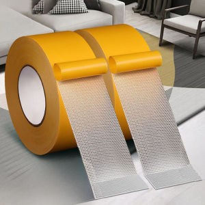 Super Traceless Carpet Adhesive Double Sided Cloth Base Tape With Strong Fixation High Viscosity For Waterproof Translucent Mesh
