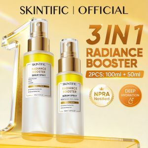 SKINTIFIC Radiance Booster Serum Spray 100ml Essence Skincare Glossy Hydration Radiance Serum Muka Centella Repair
