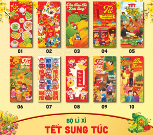 🧧 Combo 50 Lì Xì Truyền Thống Tết 2026 - Lì Xì Tân Niên 2026 Độc Đáo 🐉 ( Mẫu như hình )