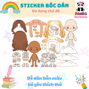 (111B)Bộ Avatar Sticker đồ chơi bóc dán tranh dán hình phát triển tư duy cho bé