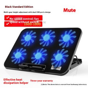 2025 new xiaomi 6 Fans Laptop Cooling Pad for14-17 Inch Laptop Fan Cooler Adjustable Laptop Stand with Fan Gaming Laptop Cooling Fan Dual USB LED Light
