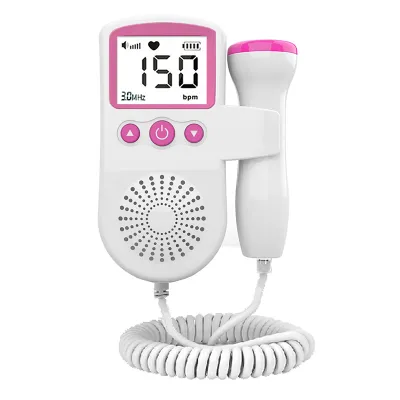 Doppler ที่ฟังเสียงหัวใจทารกในครรภ์ เครื่องฟังเสียงหัวใจทารก Fetal Heart rate monitor ไม่มีการตรวจจับรังสี ไม่มีอันตรายต่อเด็กในครรภ์ ความไวสูง MY246