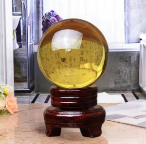 ลูกบอลคริสตัลเรียกความมั่งคั่งฮวงจุ้ยบอลโอนลูกปัดเครื่องประดับงานฝีมือ