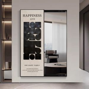 Dressing Mirror With Stand Dressing Mirror Full Body Mirror Wall Mount Mirror With Rack Wall Mirror Full Length Mirror With Storage Modern malist Hidden Full-Length Mirror New Entrance Decoration 镜子全身